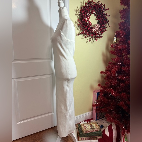 Forever 21 Bodycon Ribbed Sweater Dress - white size XL BNWT - Picture 3 of 7